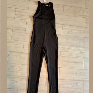 NWT black spandex halter jumpsuit